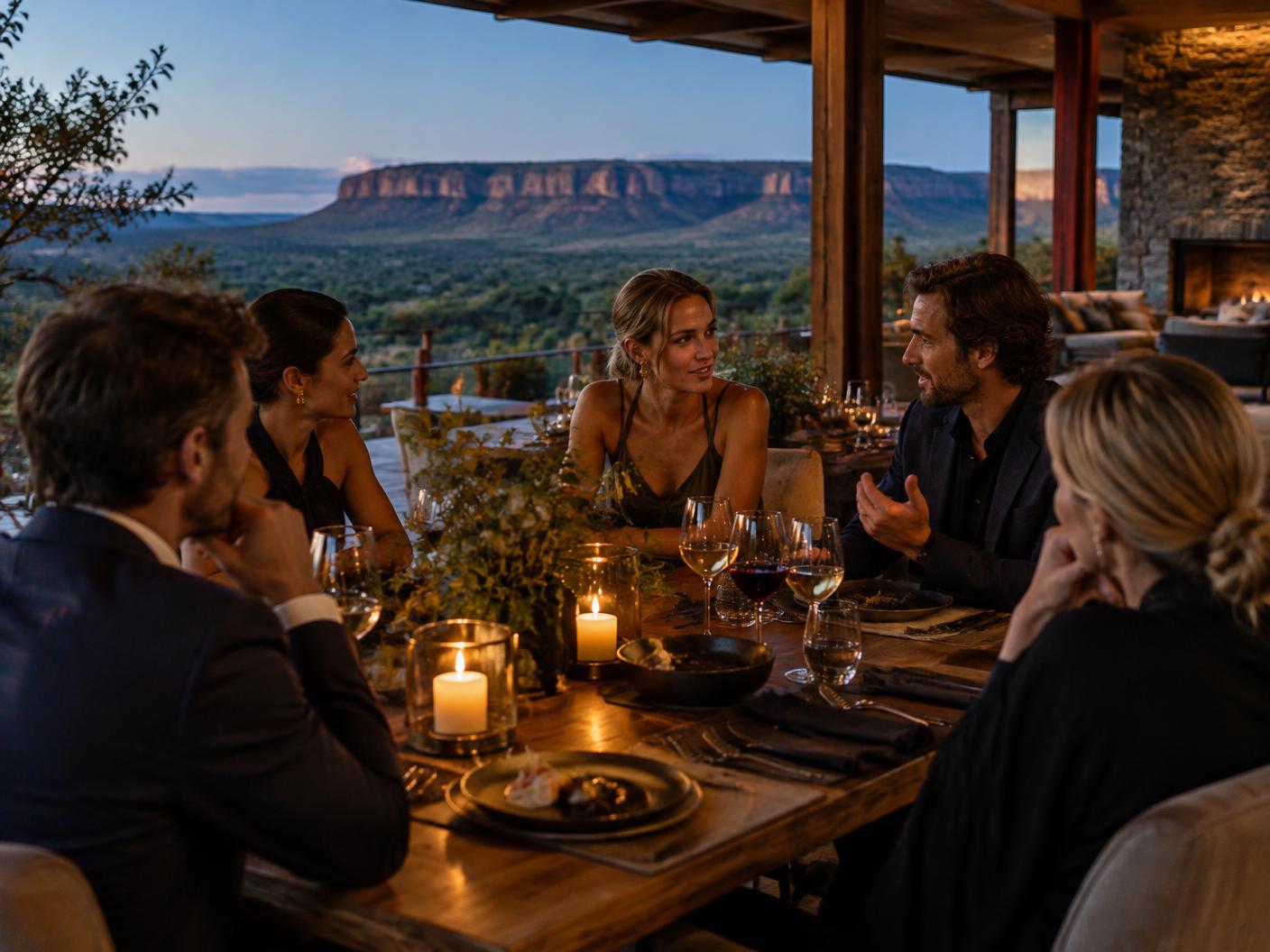 Travel professionals sharing thoughtful conversation